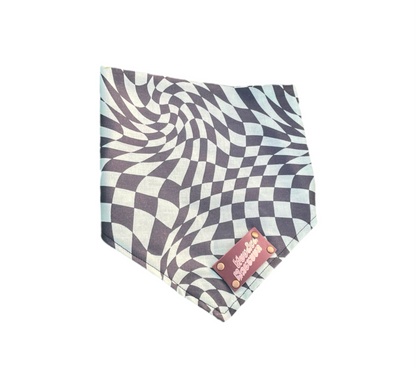 Checkered pet bandana