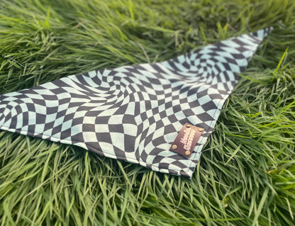 Checkered pet bandana