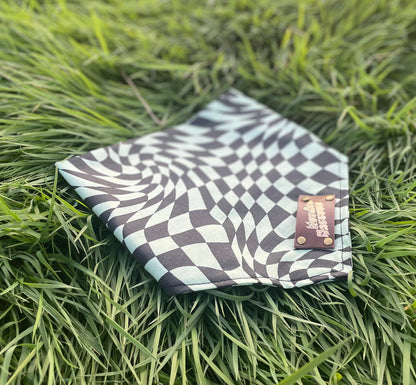 Checkered pet bandana